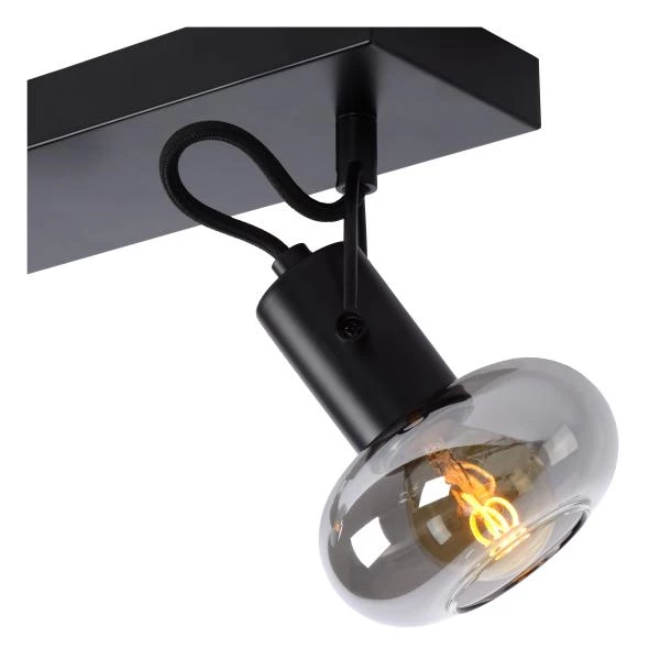 Lucide MADEE - Ceiling spotlight - 2xE14 - Black - detail 2